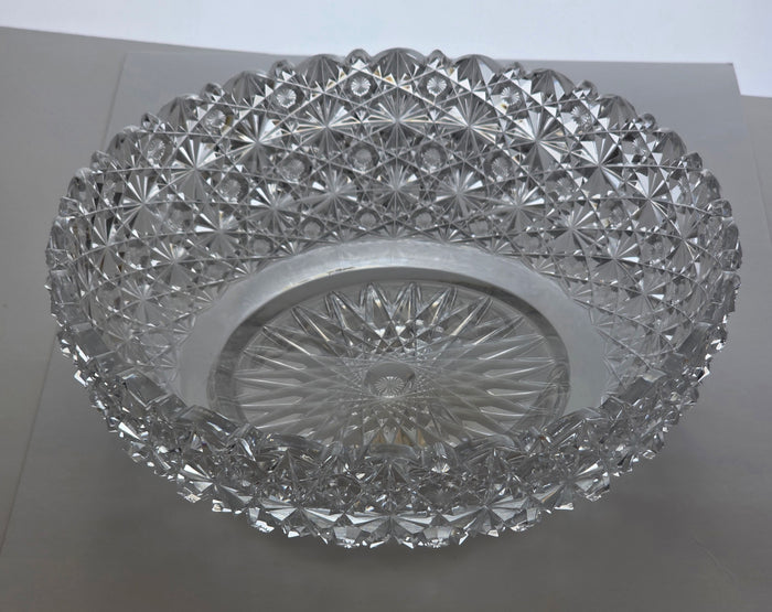ABP cut glass bowl American Brilliant Russian tg