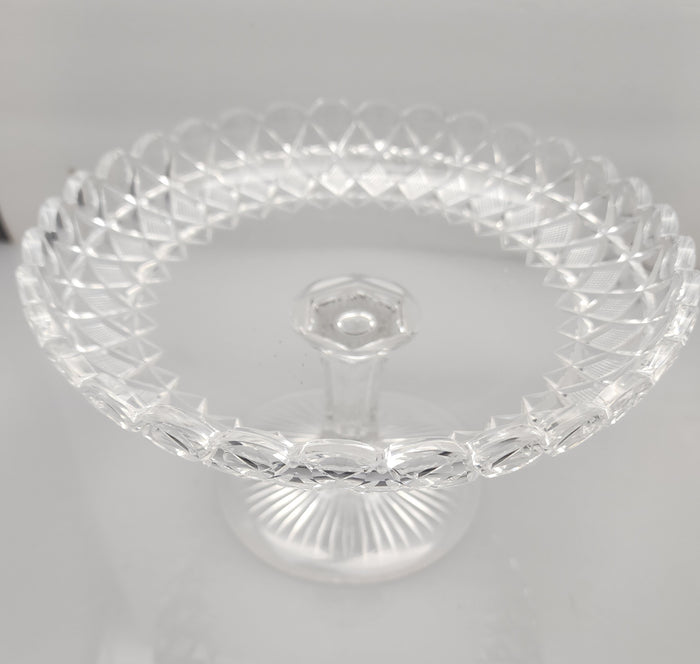 American Brilliant Period Cut Glass compote, Antique c11925