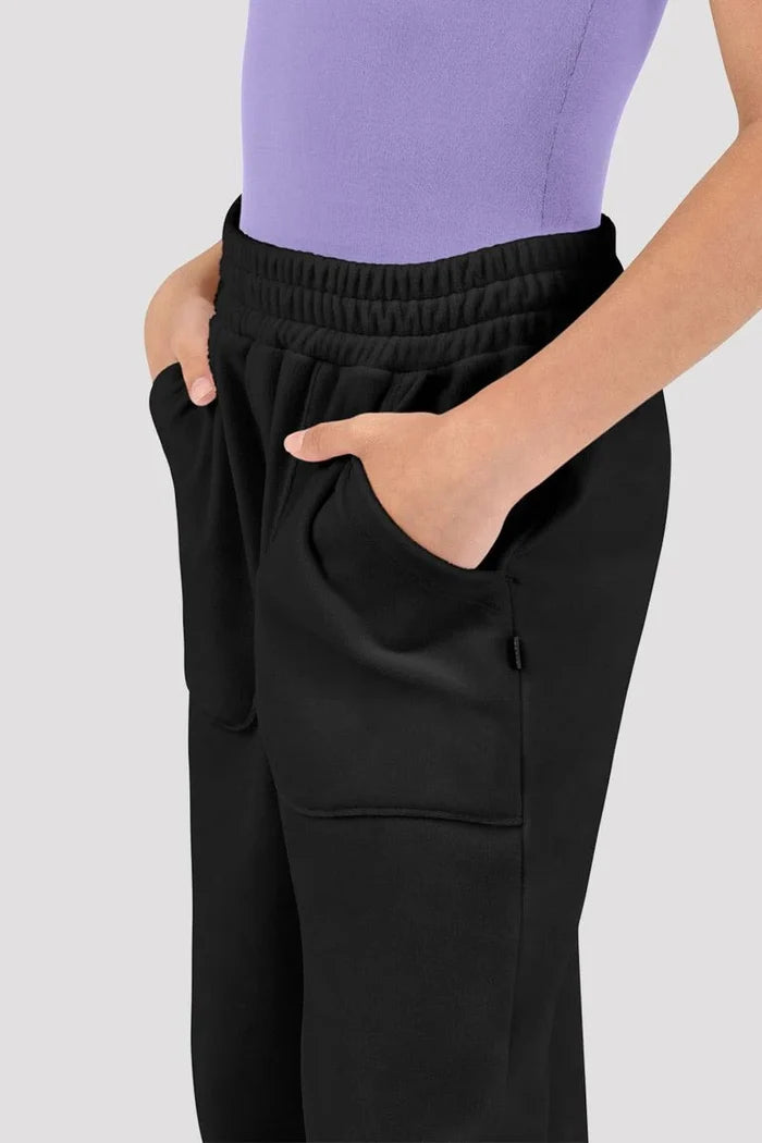 Bloch Kids Nicole Velvet Sweatpant, Black CP80004