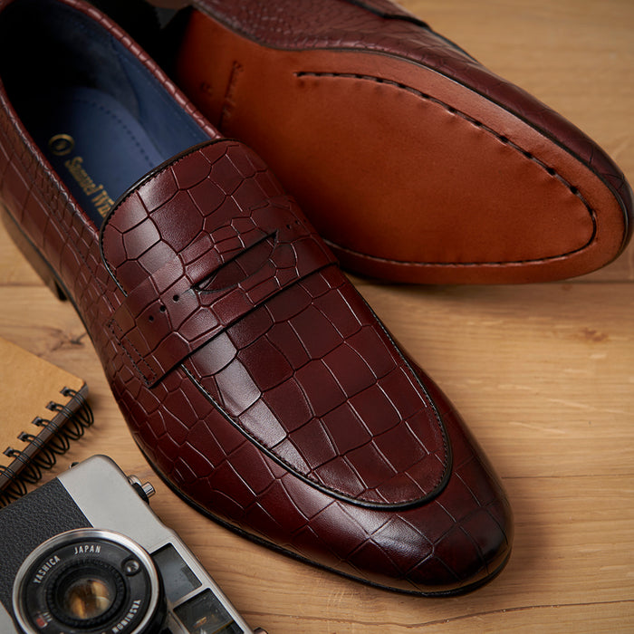 Croc Loafer - Burgundy