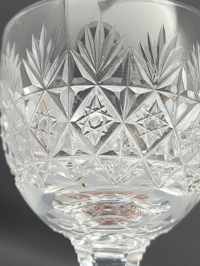 Cut glass Sherry wellington signed WEBB England Pair