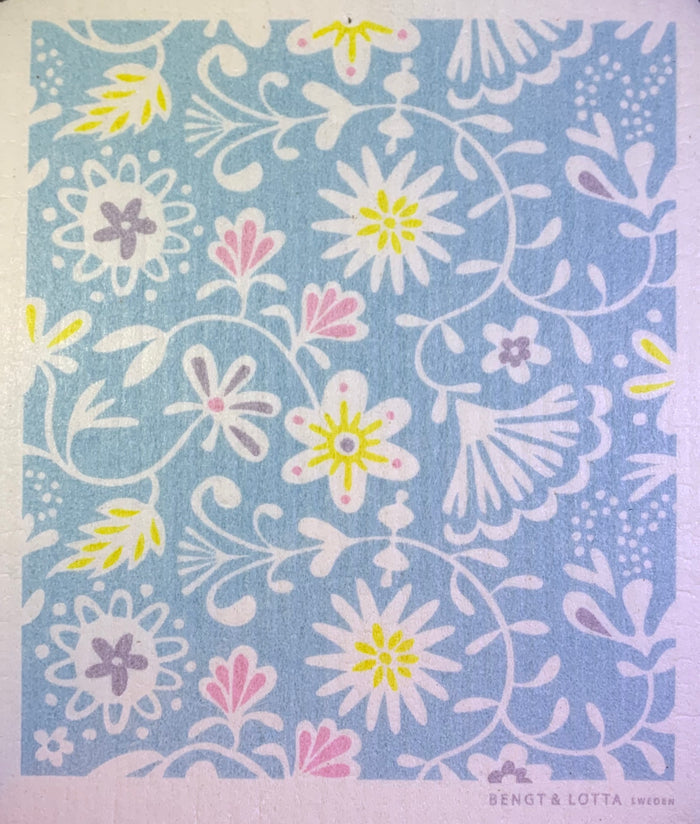 flora swedish dishcloth: biodegradable & compostable dishcloth made of 70% cellulose/30% cotton & water-based inks