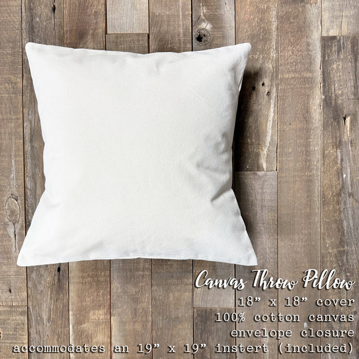 Folk-Art Chicken - Spring Square Canvas Pillow
