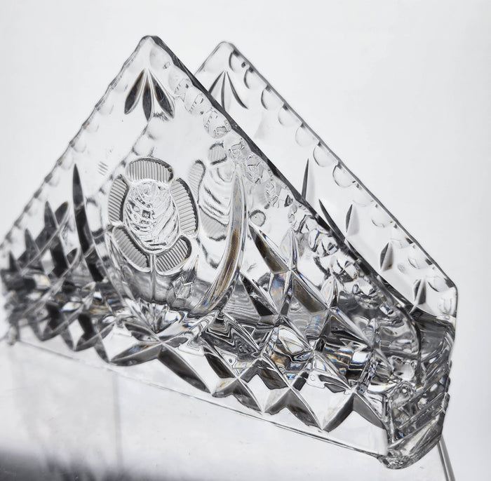 Glass napkin holder crystal