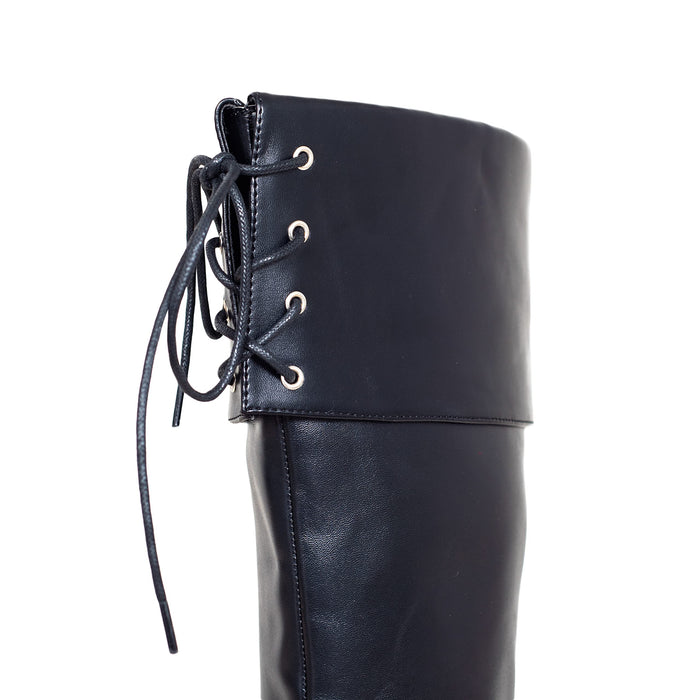 Halloween Cosplay Costume Unisex Black Pirate Swashbuckling Boots