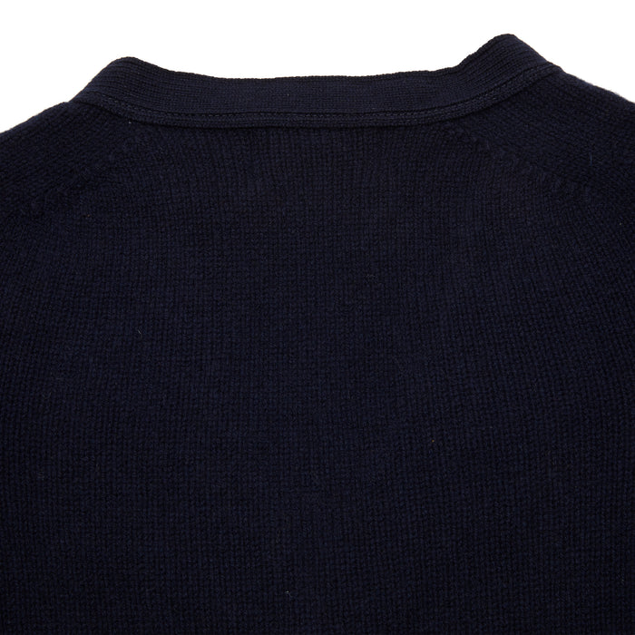 Classic medium-weight cardigan in beautiful soft 100% lambswool spun by Todd & Duncan in Fife and knitted in Peterhead, Scotland. Made in Scotland.