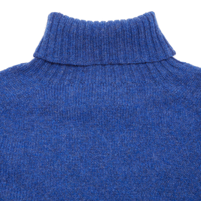 Harley Lambswool Polo Neck Jumper in Electric Indigo 4