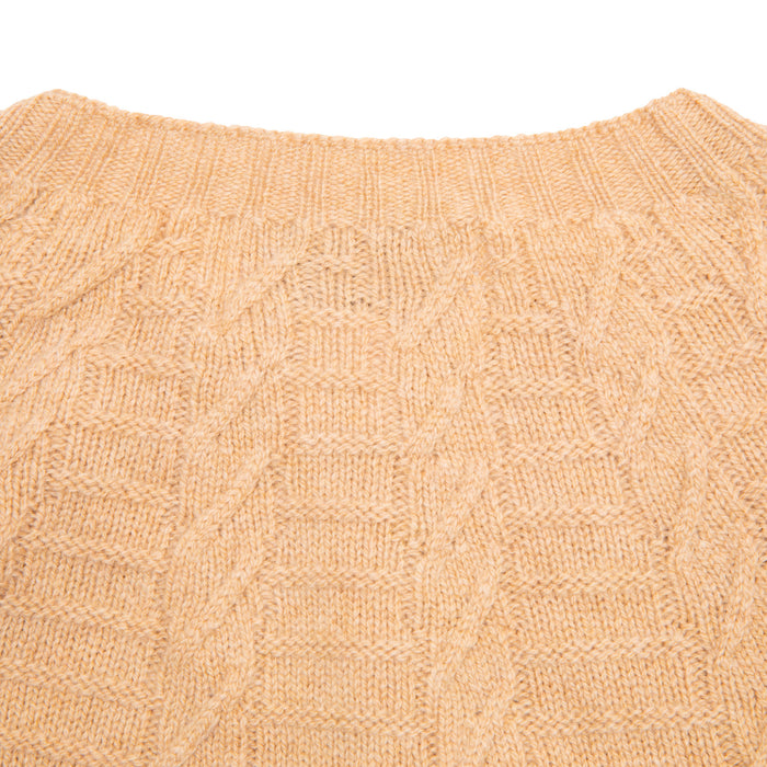 Harley Women's Lambswool Twist Yoke Jumper in Sandstorm
