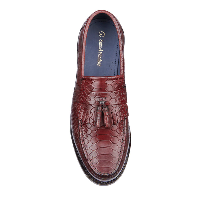 Kempton Shoe - Croc Oxblood