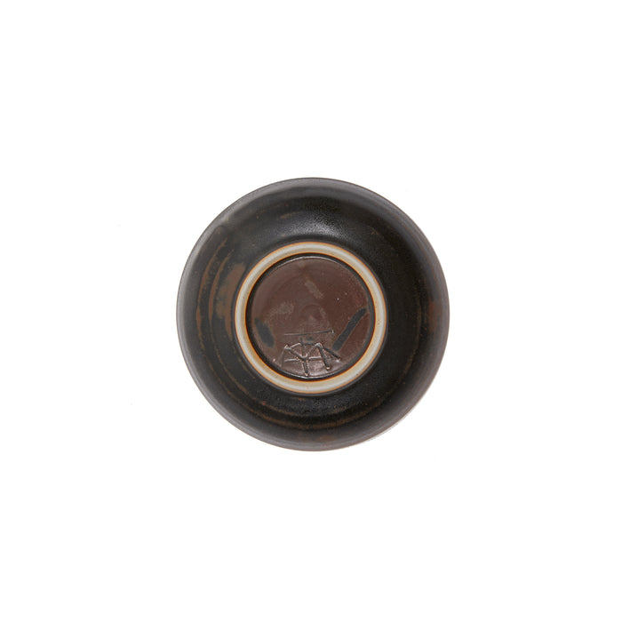 Keramische Werkstatt Margaretenhöhe Hand Thrown Stoneware Dessert Bowl in Black