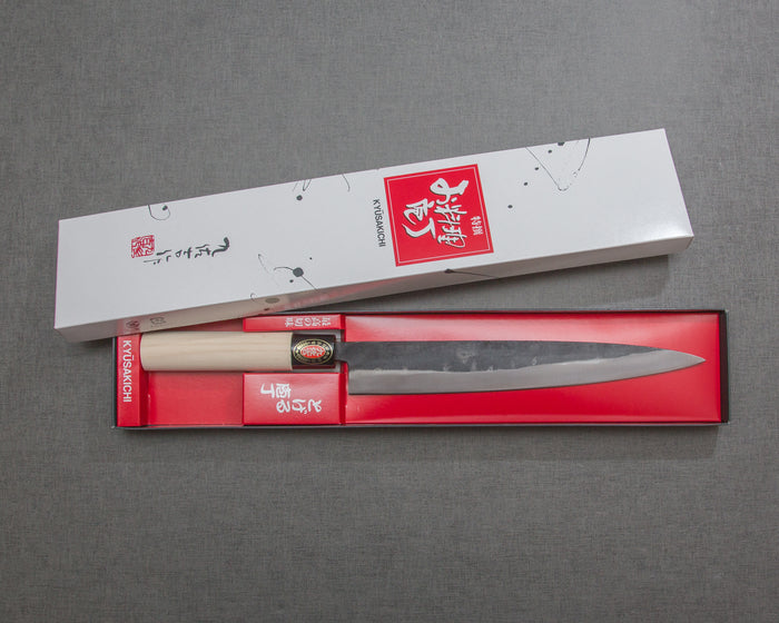 Kyusakichi / Yoshida Hamono Aogami #2 Kurouchi 240mm Sujihiki