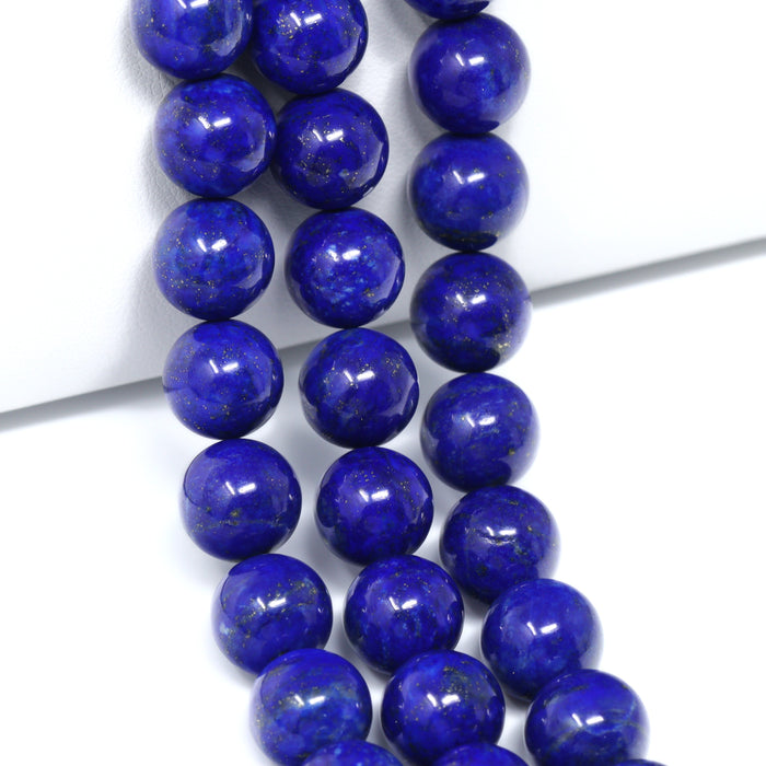 Lapis Lazuli 10mm Smooth Rounds Bead Strand