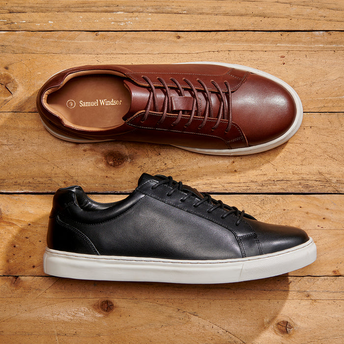 Leather Trainer - Dark Brown