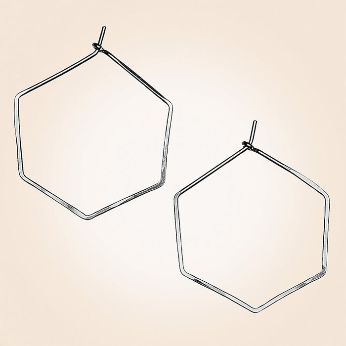 Lotus Jewelry Studio Hexagon Hoop Earrings