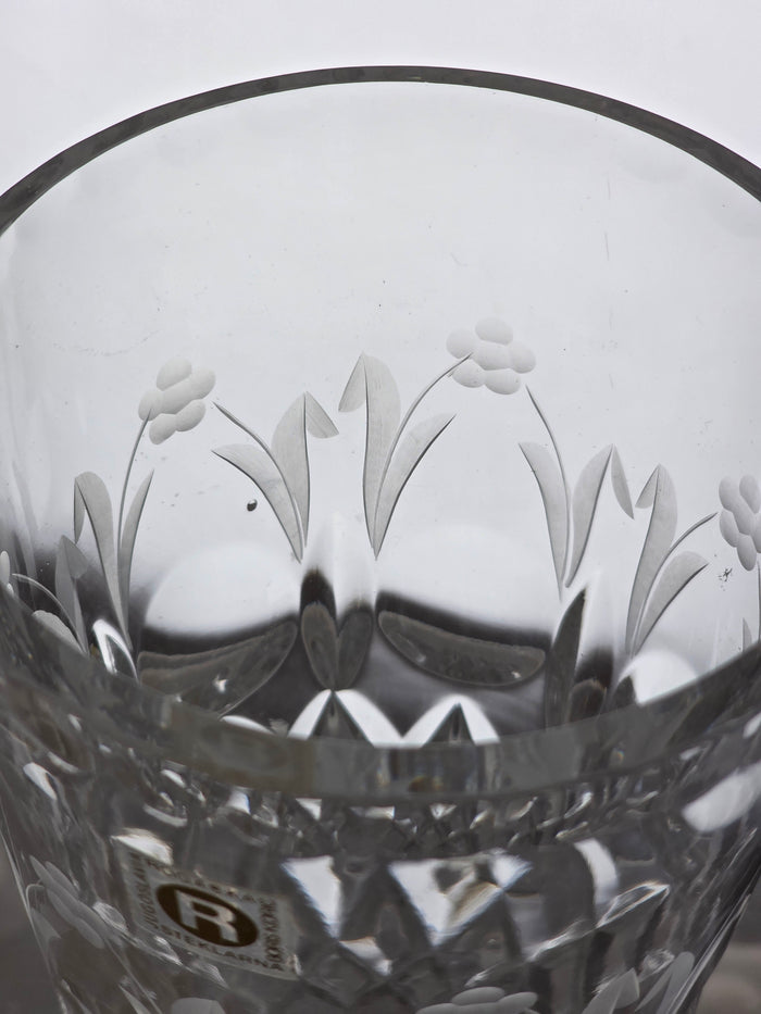 Rogaska Hand Cut glass vase 24% lead crystal