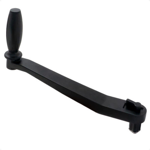 10" Universal Winch Handle Single Grip, Lock-in Mechanism, Black Aluminum - FO3514 - Five Oceans