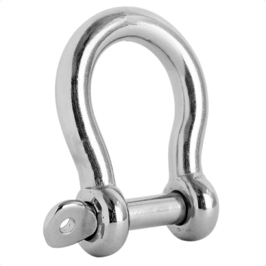 1/4" Captive Screw Pin Bow Anchor Shackle, AISI316 Stainless Steel