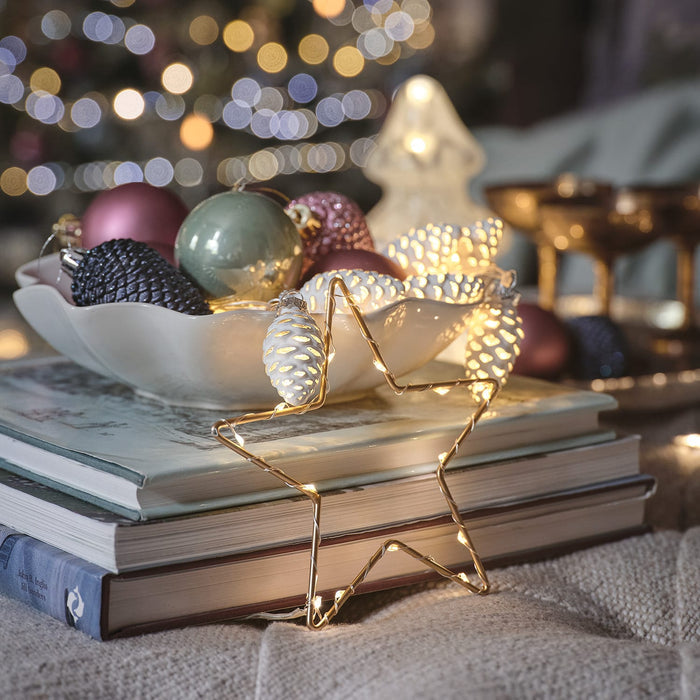 15cm Gold Osby Star Light Duo