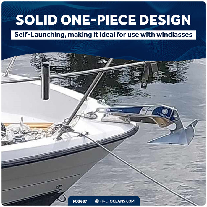 35 Lb / 16 Kg. Delta Anchor, Galvanized Steel - FO3687 - Five Oceans