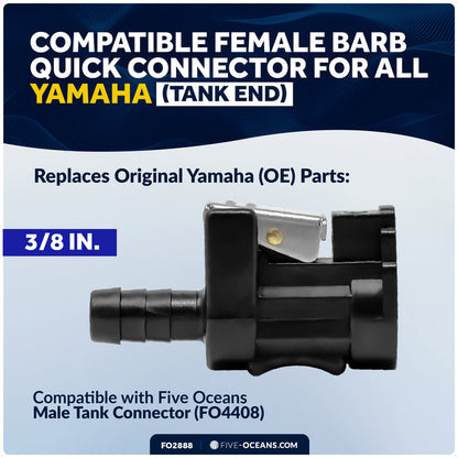 3/8" Fuel Connector for Yamaha Outboard Motors - FO2888 - Five Oceans