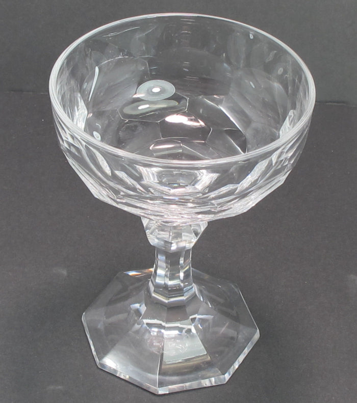 4 piece cut glass champagne glasses Baccarat?