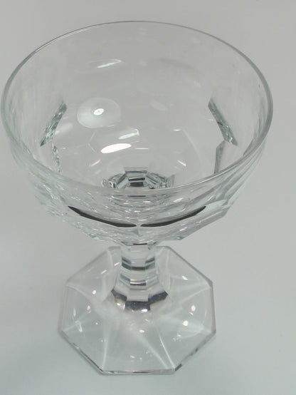 4 piece cut glass champagne glasses Baccarat?