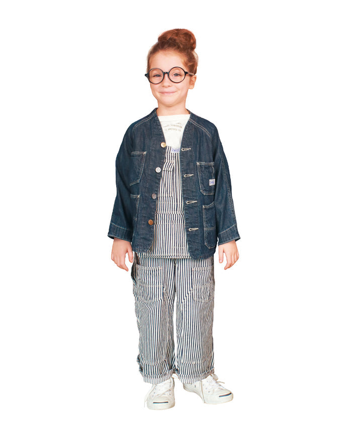 8oz Denim Collarless Coverall Jacket
