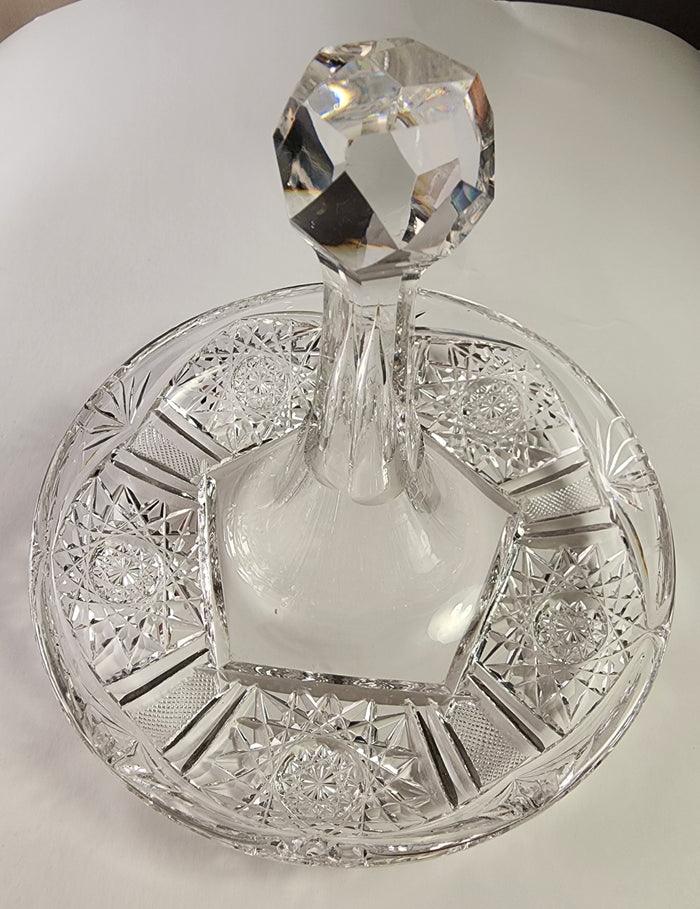 ABP American Brilliant Period hand Cut Glass stick dish