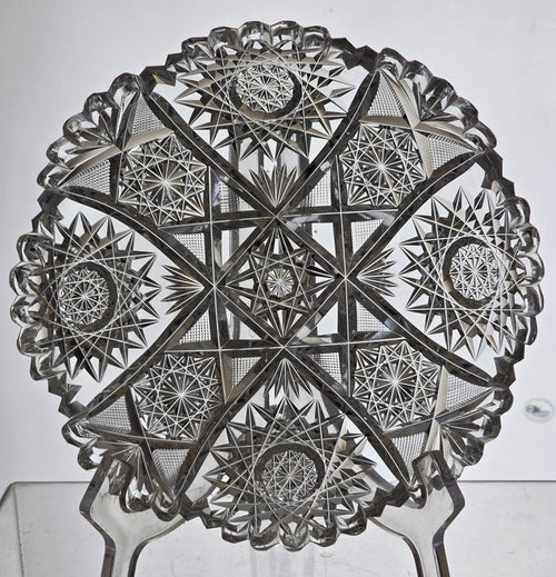 ABP cut glass 7" Dish American brilliant period pa17