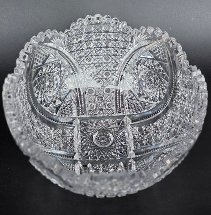 ABP cut glass blown blank bowl American brilliant period 1886 -1915 bob12