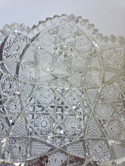 ABP cut glass blown blank bowl American brilliant period 1886 -1915 bob12