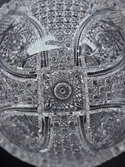 ABP cut glass blown blank bowl American brilliant period 1886 -1915 bob12