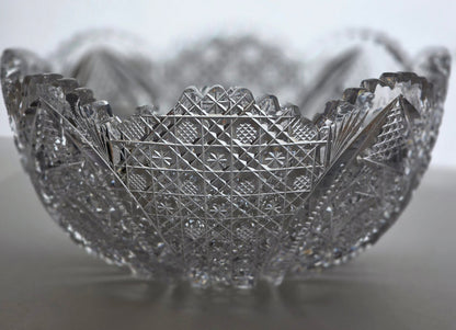 ABP cut glass blown blank bowl American brilliant period 1886 -1915 bob12