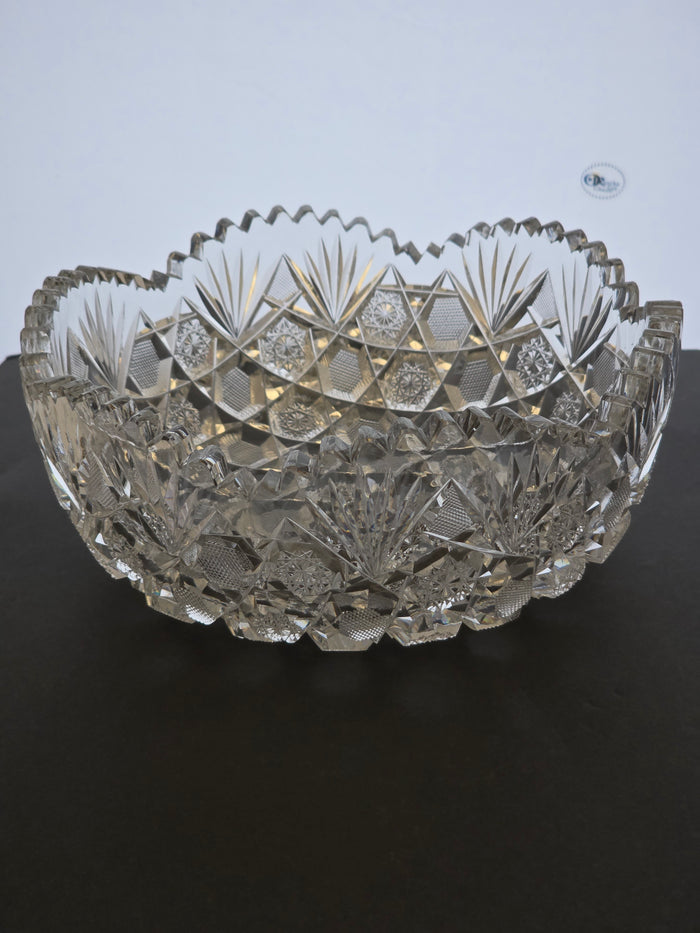 ABP cut glass bowl American brilliant period 1886 -1915 bob17