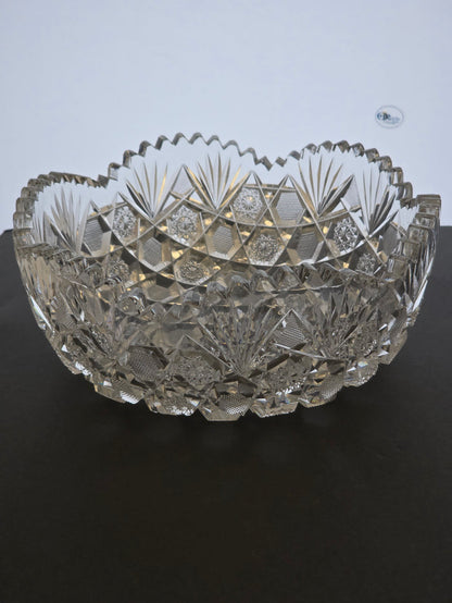 ABP cut glass bowl American brilliant period 1886 -1915 bob17