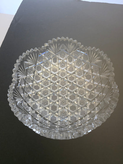 ABP cut glass bowl American brilliant period 1886 -1915 bob17
