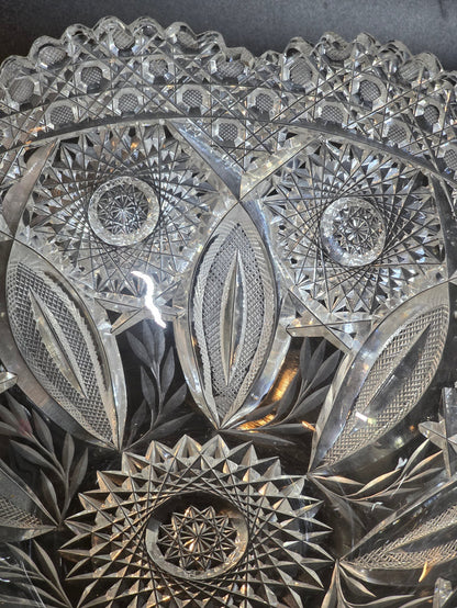 ABP cut glass bowl American brilliant period 1886 -1915 bob42