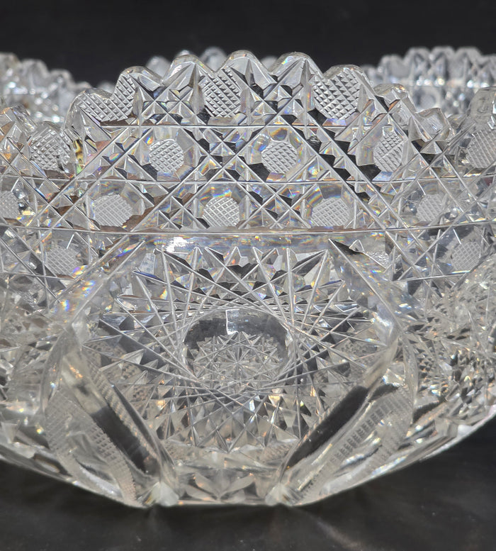 ABP cut glass bowl American brilliant period 1886 -1915 bob42