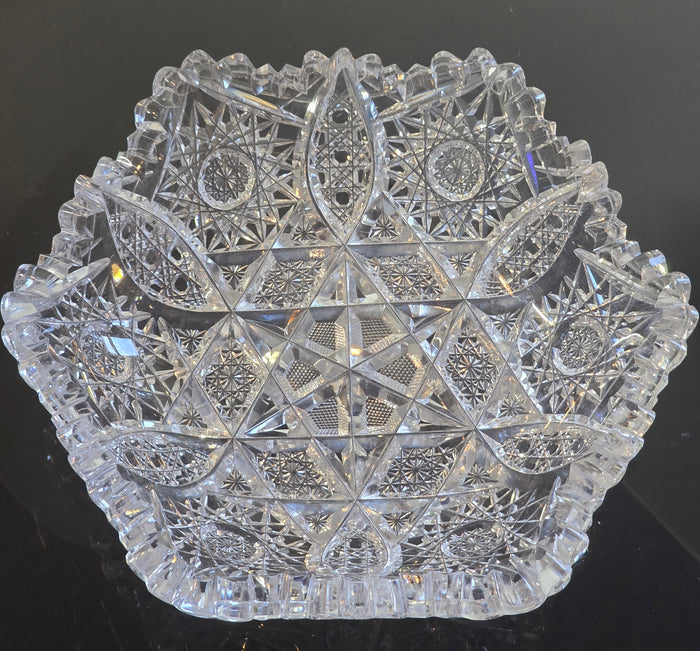 ABP cut glass bowl American brilliant period 1886 -1915 bob72