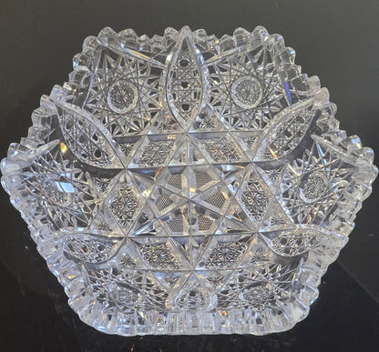 ABP cut glass bowl American brilliant period 1886 -1915 bob72