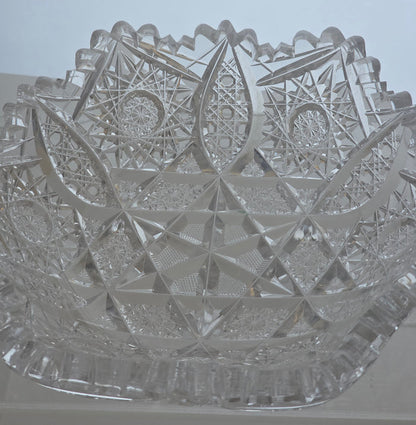 ABP cut glass bowl American brilliant period 1886 -1915 bob72