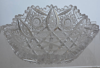ABP cut glass bowl American brilliant period 1886 -1915 bob72