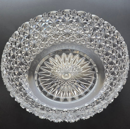 ABP cut glass bowl American Brilliant Russian tg