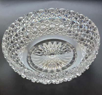ABP cut glass bowl American Brilliant Russian tg