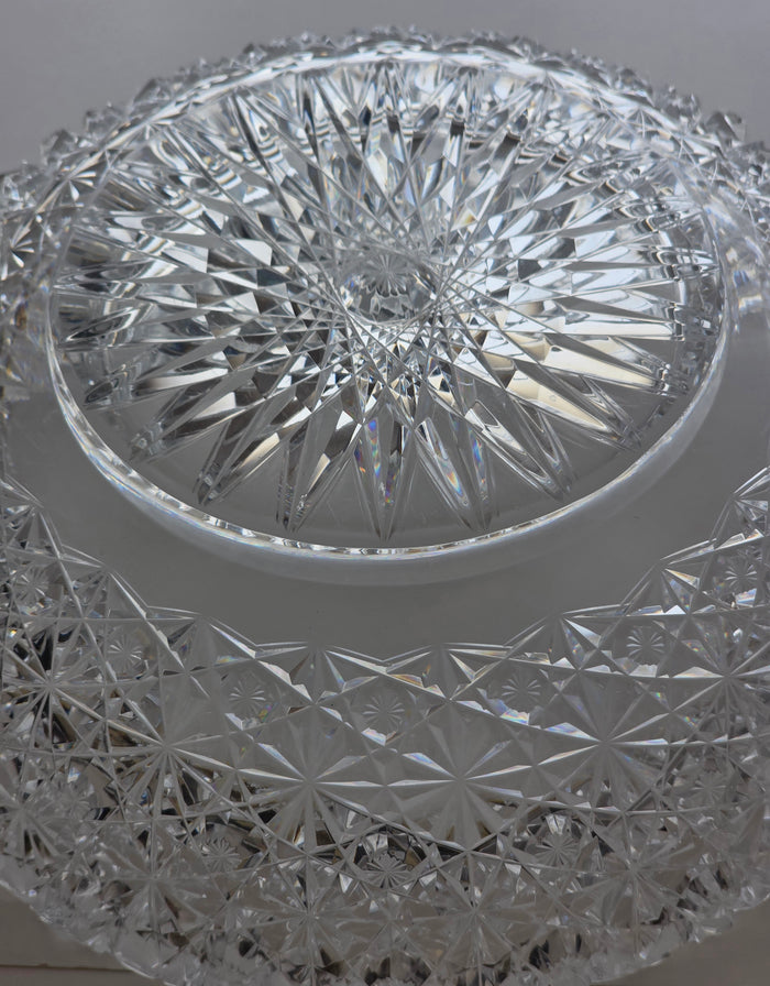 ABP cut glass bowl American Brilliant Russian tg