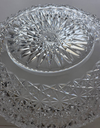 ABP cut glass bowl American Brilliant Russian tg