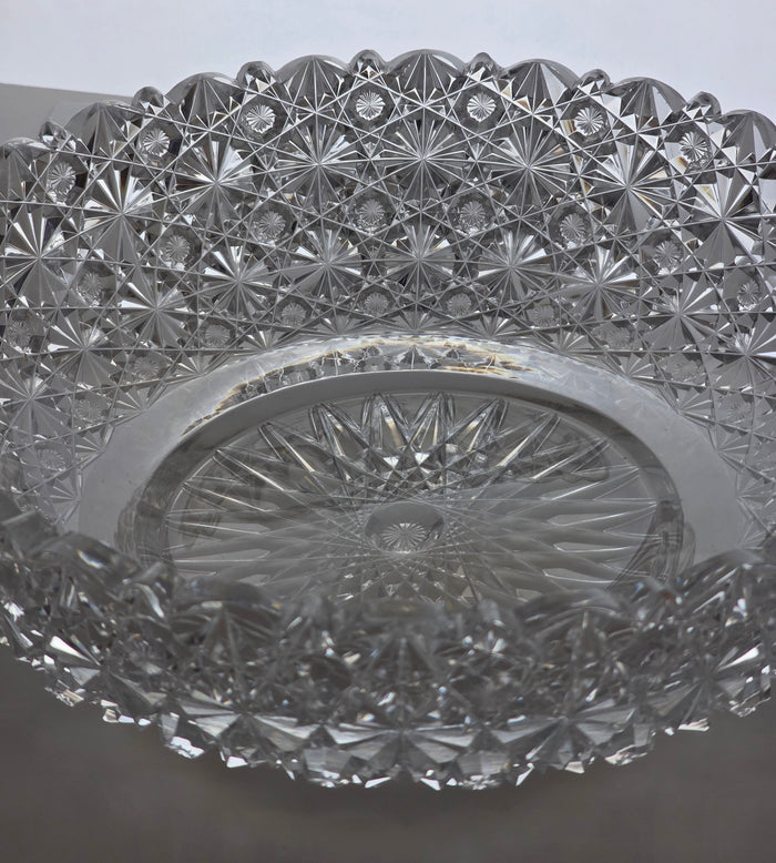 ABP cut glass bowl American Brilliant Russian tg