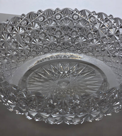 ABP cut glass bowl American Brilliant Russian tg