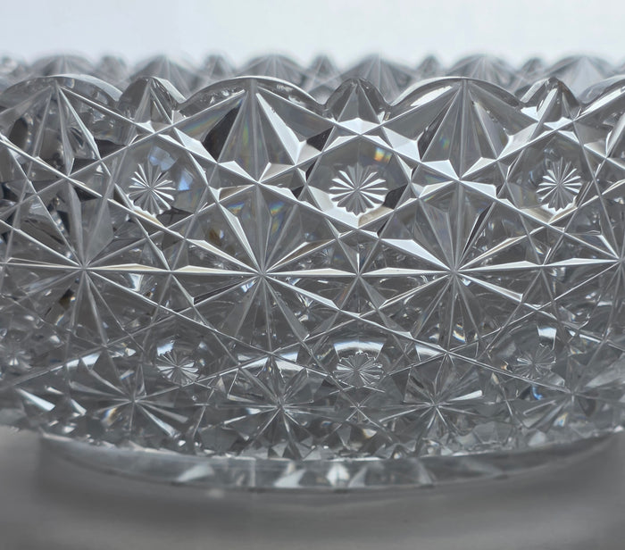 ABP cut glass bowl American Brilliant Russian tg