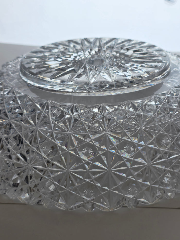 ABP cut glass bowl American Brilliant Russian tg